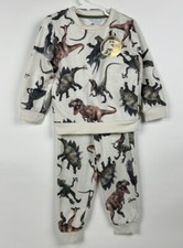 Jurassic Park Dinosaur 3 3T Boy Fleece Sweat Outfit Pants Sweater Pullover Set