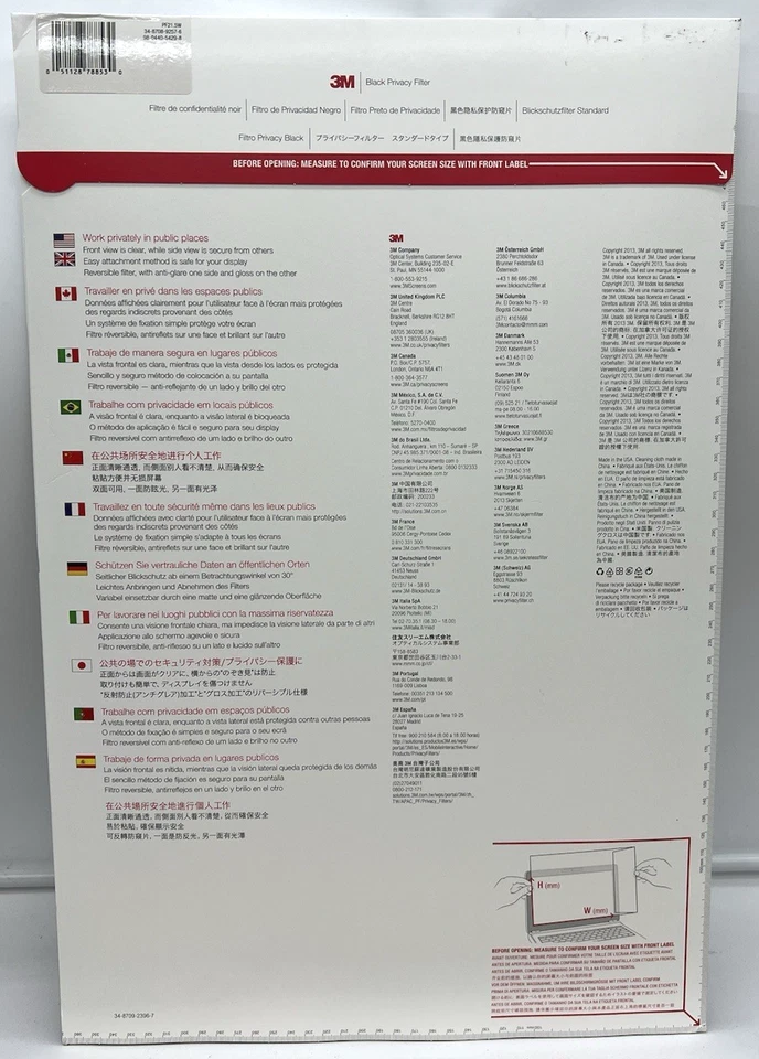 Filtro de pantalla de privacidad 3M PF21,5W para pantalla ancha LCD Foto 3 de 4