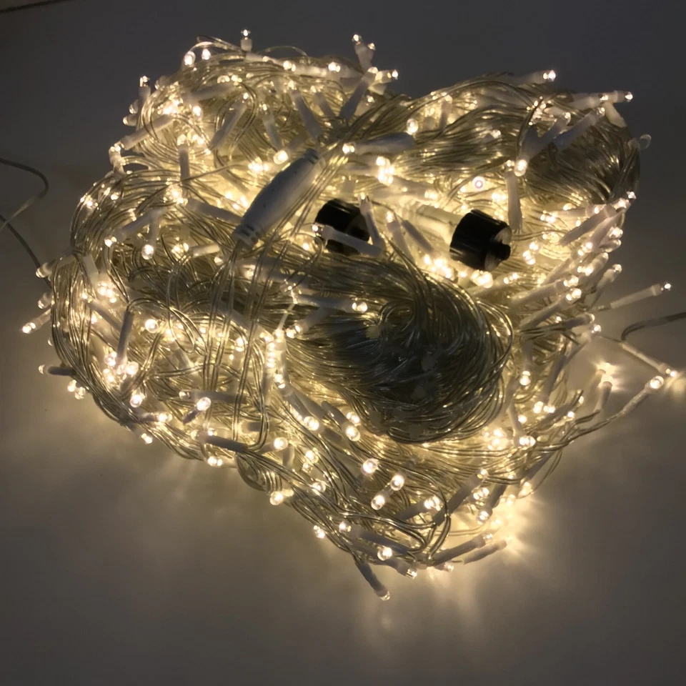 Knonew Christmas Lights. New Outdoor Lights, 98.5 ft Long, 1216 Warm White LED's - Image 3 of 4