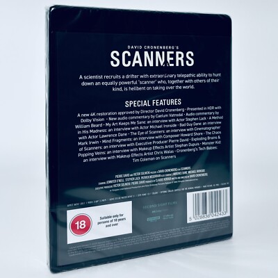 Scanners 1981 4K Ultra HD Blu-ray Second Sight Standard Edition