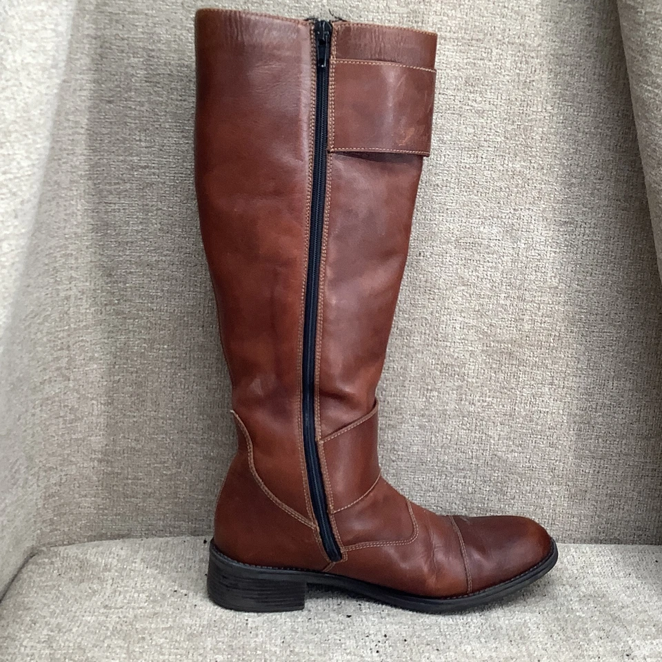 Botas de Equitación RiekerTall EU 38 Cuero Marrón Suave Hebilla Cremallera Lateral Tacón Bajo Forradas Foto 4 de 4