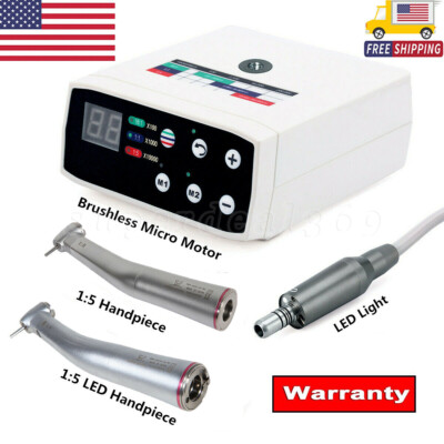 NSK Style Dental Brushless LED Micro Motor /1:5 Increasing LED Contra Angle Dr