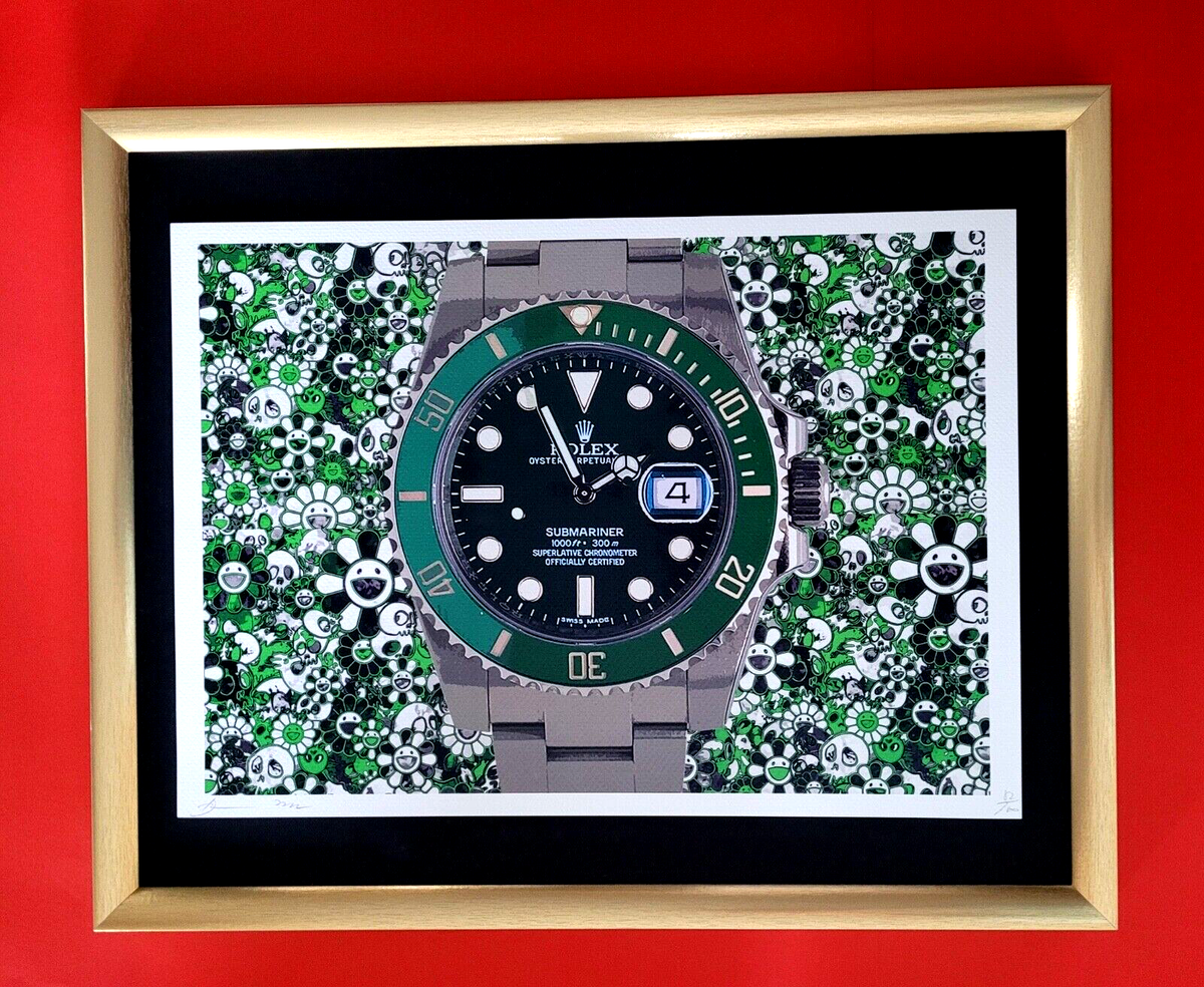 DEATH NYC Hand Signed LARGE Print COA Framed 16x20in Rolex