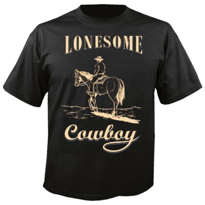 T-Shirt LONESOME COWBOY MIT PFERD WESTERN REITEN INDIANER WILDWEST INDIANER