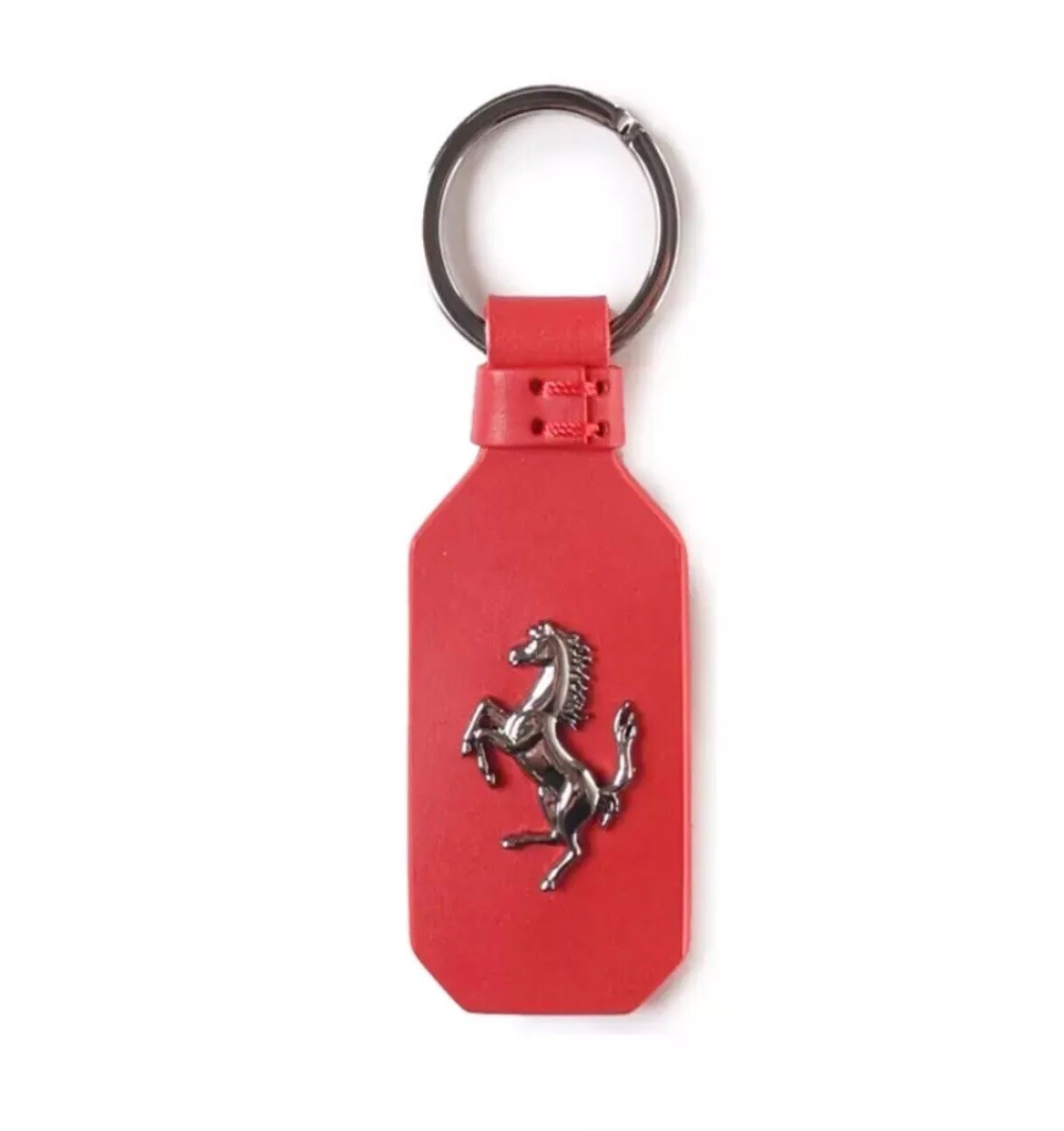 Genuine Leather Scuderia Ferrari F1 Keychain
