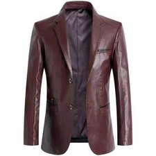 Men's Lambskin Wedding Handmade Real Leather Blazer Pure Business Formal Coat