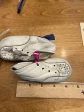 Vintage White Baby Shoes Walkers Doll Nursery Decor Craft