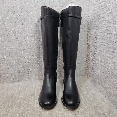 Franco Sarto Belaire Wide Calf Women's Size 6M Black Leather Zipper Riding  Boots | eBay