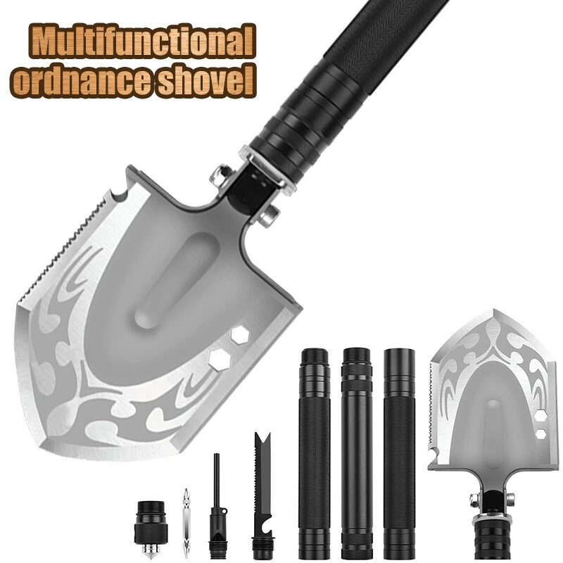 Portable multifunctional outdoor survival folding shovel deals