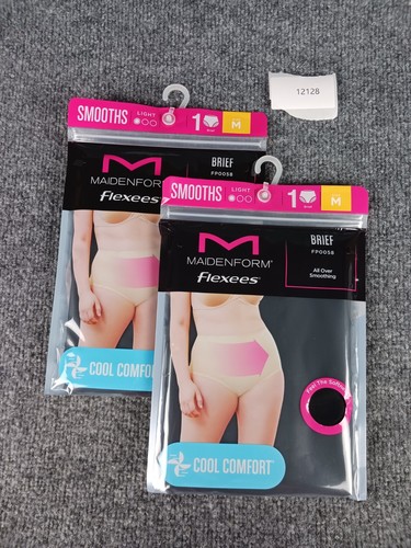 2 PACK MAIDENFORM COOL COMFORT FLEXEES BRIEF BLACK MEDIUM - Picture 5 of 5
