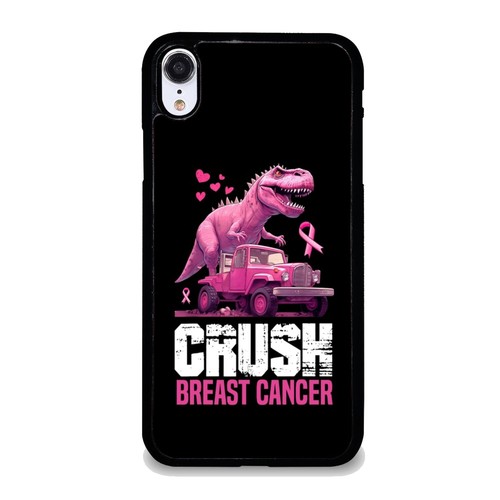 For Apple iPhone SE 11 12 13 14 15 16 Case Friendly Dinosaur Crush Breast Cancer - Picture 5 of 25