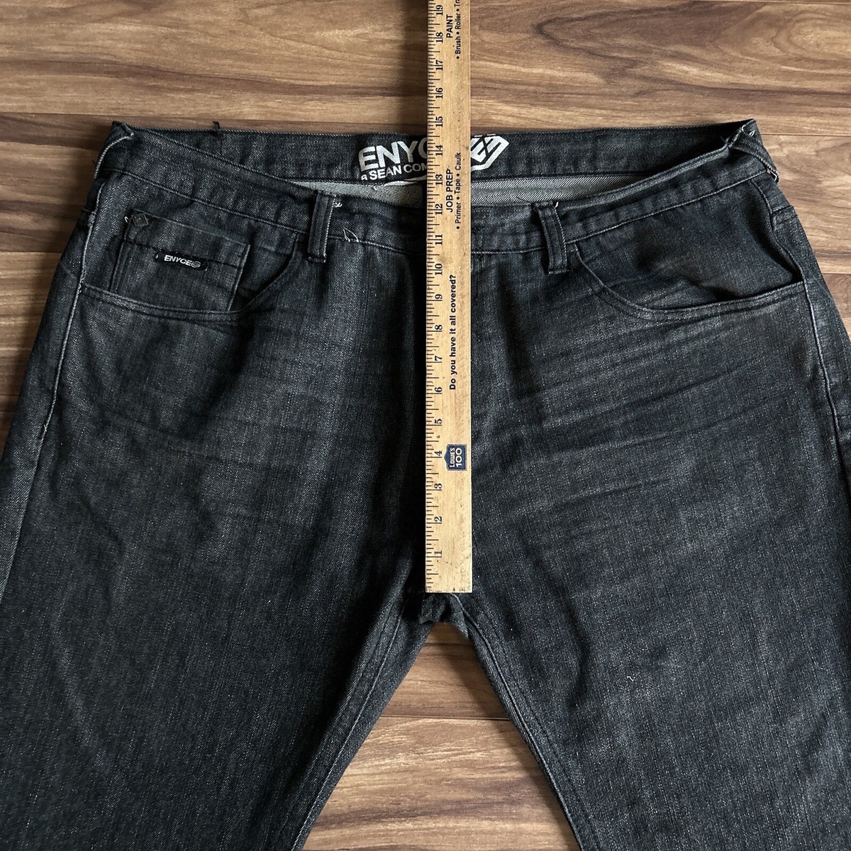 NEAT L’ECHOPPE 別注 ITALY DENIM BLACK 44 Enyce Jeans Mens 44 Black Loose Fit Dark Wash Denim Hip Hop