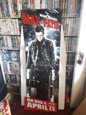 MAX PAYNE 2008 MARK WAHLBERG ORIGINAL STANDEE PROMO DISPLAY VIDEO SHOP