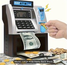 Electronic Piggy Bank ATM Password Money Box Cash Coins Saving For kids Gift NEW