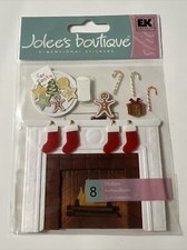 Jolee's Boutique WAITING FOR SANTA 8pcs Dimensional Scrapbooking Stickers RARE