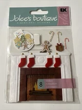 Jolee's Boutique WAITING FOR SANTA 8pcs Dimensional Scrapbooking Stickers RARE