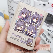 Genshin Impact KeQing Unisex Fashion Anime Wallet Cosplay Fold Wallet Gift 26