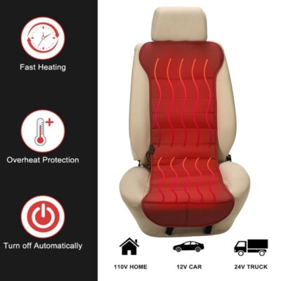 cigarette lighter heated seat 1x 12V 24V Cigarette Lighter Car Seat Heated Cushion Mat Warm Seat Chair  Pad Red