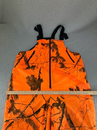 Gander Mountain Bib Overalls Mens XL Orange Realtree Camo Waterproof Insulated - Picture 10 of 24