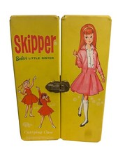 1964 Vintage Barbie s little Sister SKIPPER Doll Carry Case TRUNK YELLOW MATTEL