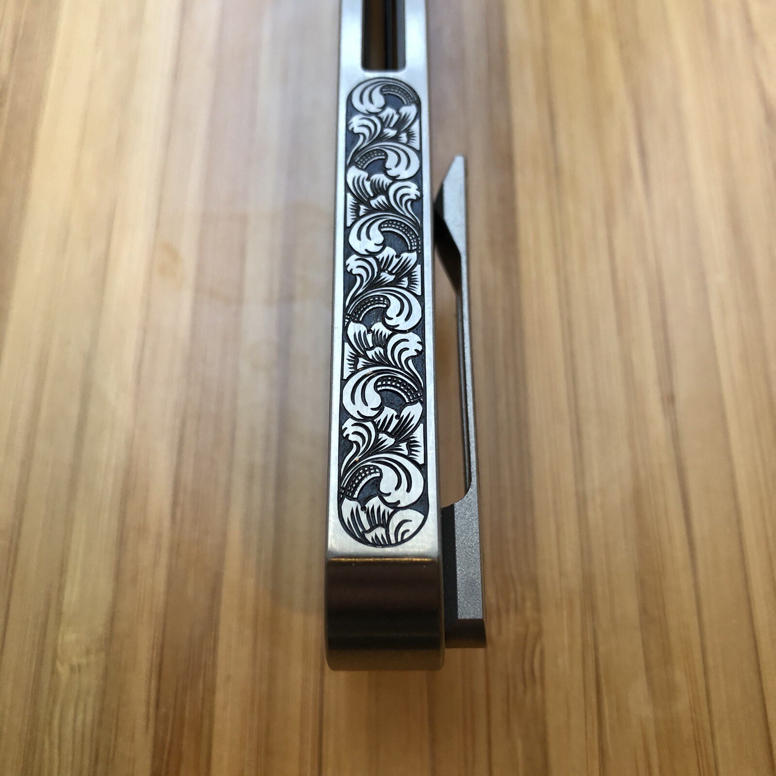 MBK Monterey Bay Knives Laconico XLC Engraved by Bruce Shaw Pocket