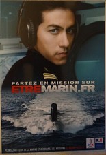 CARTE POSTALE LA MER ET SES MÉTIERS, LA MARINE RECRUTE