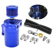 Car Oil Catch Can Kit Reservoir Baffled Tank with Breather Filter Universal Part