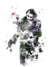 ART PRINT The Joker, Batman illustration, Supervillain, Wall Art, Gift