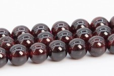 4-5MM Genuine Natural Wine Red Garnet Beads Grade AA Round Gemstone Loose Beads