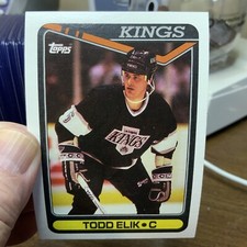 1990-91 Topps Hockey Card Todd Elik Rookie Los Angeles Kings #352