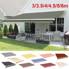 Manual Retractable Awning Outdoor Garden Canopy Patio terrace Sun Shade Shelter