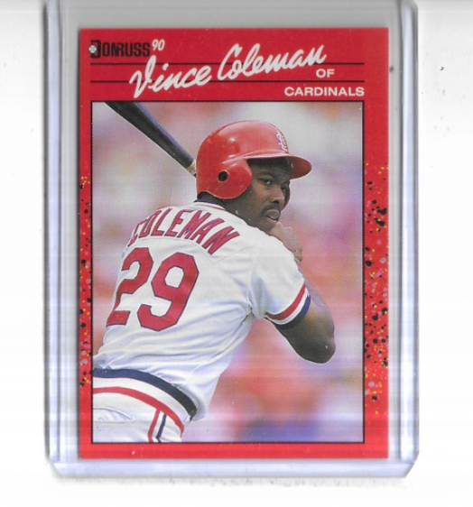 1990 Donruss #279 Vince Coleman St. Louis Cardinals | eBay
