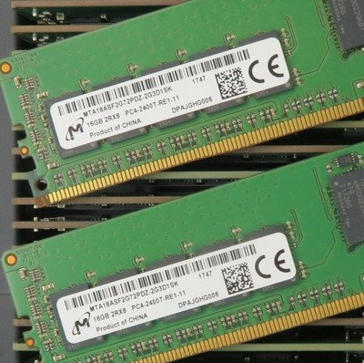 32GB (2 x 16GB) 2Rx8 PC4-2400T ECC - Micron - vollständig getestet