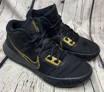 Nike Kyrie Flytrap 4 Black Metallic Gold Men Shoes Size 9.5