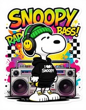 Snoopy Rap Decal Sticker Car Truck Wall Mirror Phone Tumbler Bumper