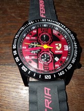 Image of FERRARI SCUDERIA CHRONOGRAPH SPORTS WATCH RUBBER STRAP, SWISS MOVEMNT  UK only