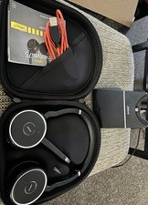 Jabra Evolve 75 Wireless Headset USB, Bluetooth Mic w/ Cable  Case with stand