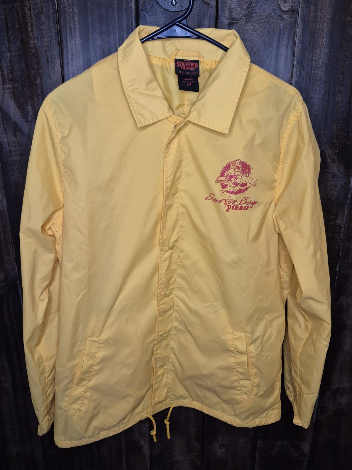 Stranger Things Surfer Boy Pizza Windbreaker Adul… - image 1