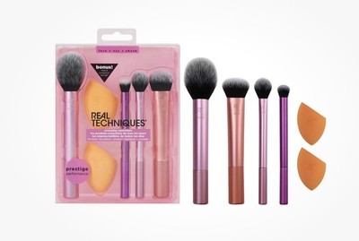 NEU Real Techniques Make-up Pinsel Set Schwämme Puff Mixer glatte Foundation UK