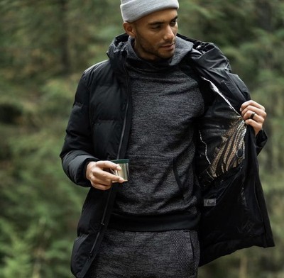 Proof Volt Parka Goose Down Black Large Heated Winter Jacket with Hood