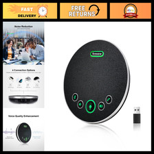 Conference Speaker Microphone - Bluetooth/USB, 4 AI Noise Mics, 360 Sound, Zoom
