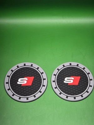 2 X CAR COASTERS CUP HOLDER MATS UNIVERSAL 2.75'' FOR /S LINE