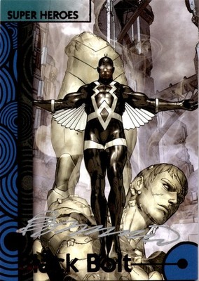 2013 Marvel Fleer Black Bolt autograph by Brandon Peterson.