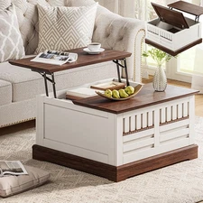 Luxury Square Flip Lift Top Coffee Table End Table Bed Side Table Living Room