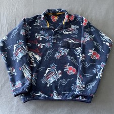 Patagonia Jacket Mens Medium Aloha Rickshaw Synchilla Snap T Fleece Pullover