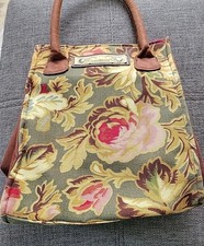 Longaberger Purse Two Handled Floral Pattern