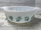 Vintage Herbs Glaskbake Mixing Bowl Large 10.5” J-2357 4 QT Milk Glass