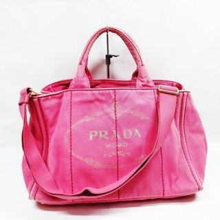 Prada Pink Canvas Tote Bag with Shoulder Strap 5205959