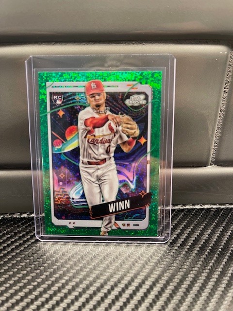 Masyn Winn 2024 Topps Cosmic Chrome RC Green Space Dust Refractor /75 Cardinals