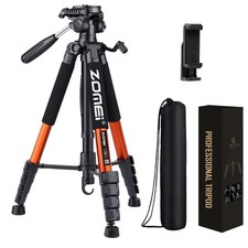 Tripod Camera Tripods, 74" Heavy Duty Tall Camera Stand Tripod with Phone Hol...